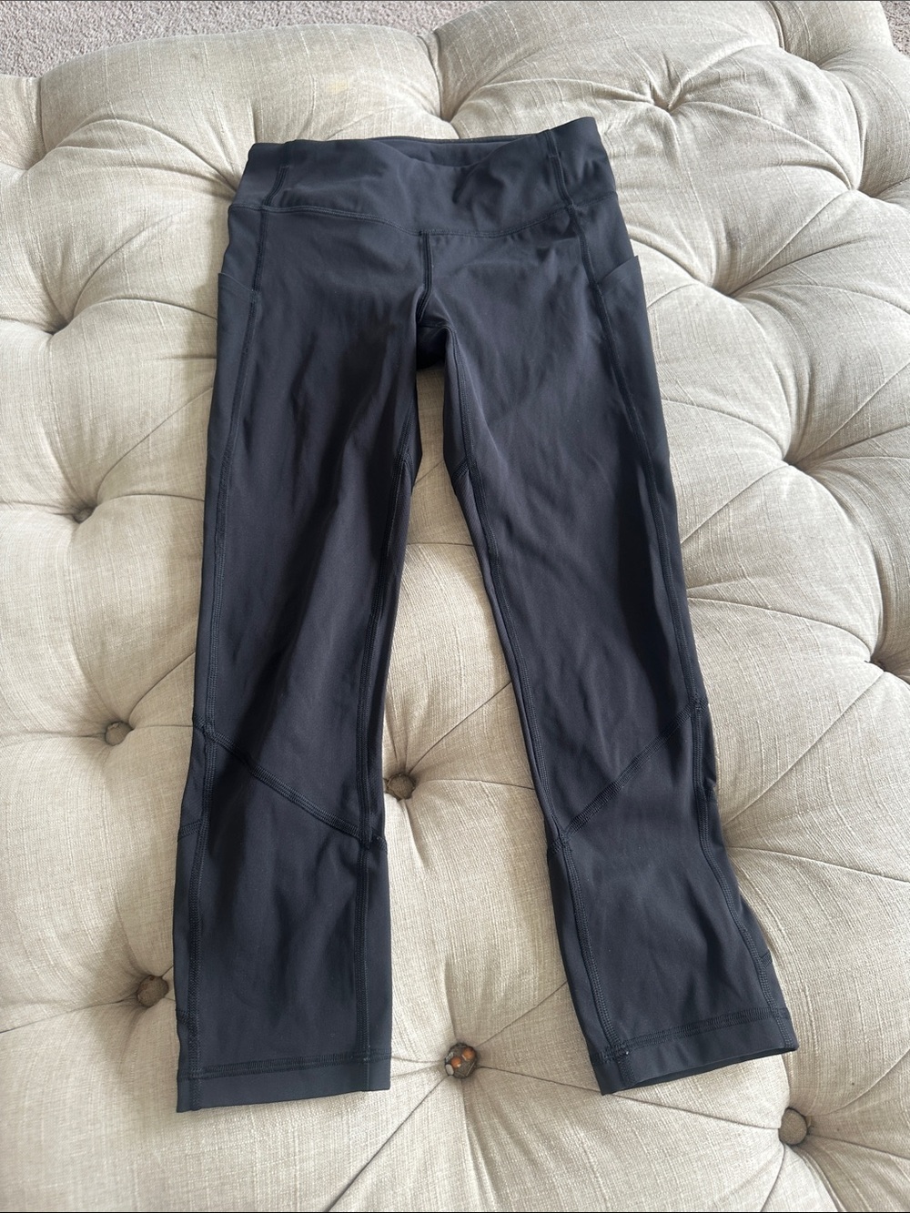 lululemon athletica Black Cropped High-Rise Performance Jeans